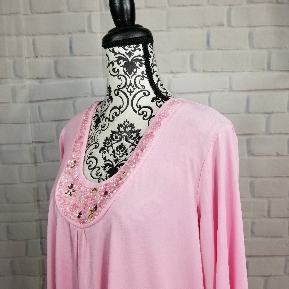 Susan Graver beaded stretch knit top plus size 1x - Picture 7 of 10